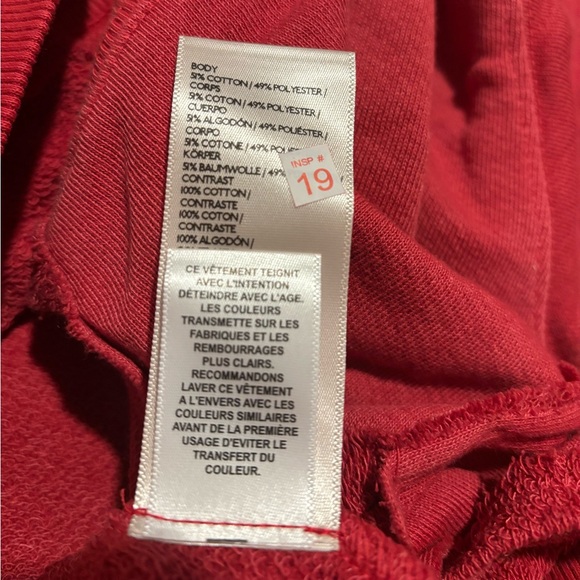 Free People Camden Oversized Sweatshirt In Dark Red. NWT! Sz XL - Picture 7 of 7